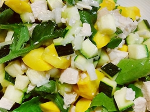 チョップドサラダ☆コリンキー・ズッキーニ・鶏肉